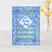 Neue Baby Boy Gratulations Card Karte (Gelbe Blume)