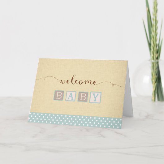 Neue Baby Boy Gratulations Card Karte (Vorderseite)