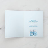 Neue Baby Boy Grußkarte Karte (Innenseite)