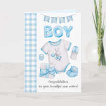 Neue Baby Boy Grußkarte