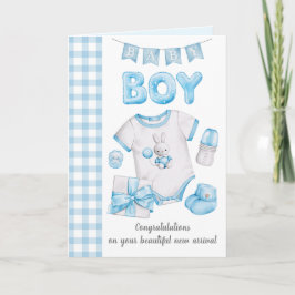 Neue Baby Boy Grußkarte Karte