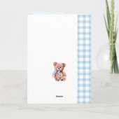 Neue Baby Boy Grußkarte Karte (Rückseite)