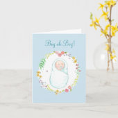 Neue Baby Boy Note Card Karte (Gelbe Blume)