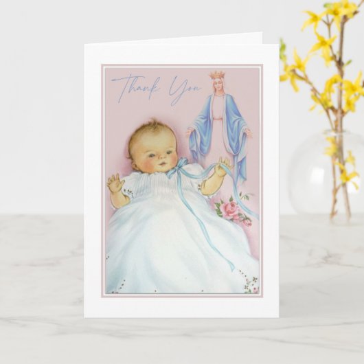 Neue Baby Boy oder Mädchen Taufe Katholik Vielen D Karte (Gelbe Blume)