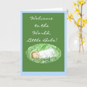 Neue Baby Boy Welcome Card Karte (Gelbe Blume)