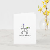 neue Baby Doodle Gratulationskarte Karte (Gelbe Blume)