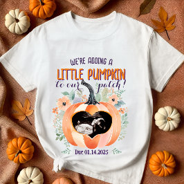 Neue Baby Fall Pumpkin Schwangerschaft Aufdeckung T-Shirt