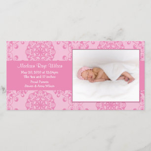 Neue Baby-Foto-Ankündigungskarte Ankündigung