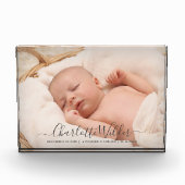 Neue Baby Foto Script Name Birth Stats (Vorderseite)