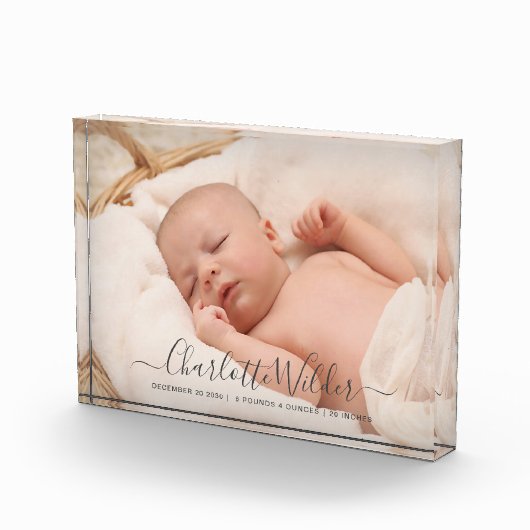 Neue Baby Foto Script Name Birth Stats (Rechts)