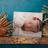 Neue Baby Foto Script Name Birth Stats Fotoplatte (Seite)