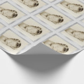 Neue Baby Foto Vorlage Silver Grau Geschenkpapier (Ecke)