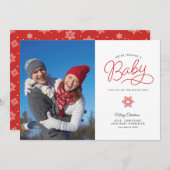 Neue Baby Funny Christmas Pregnancy Ankündigung (Vorne/Hinten)