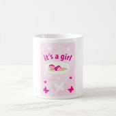 Neue Baby Girl-Ankündigung Kaffeetasse (Mittel)