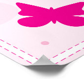 Neue Baby Girl-Ankündigung Poster (Ecke)