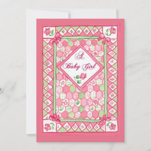 Neue Baby Girl Announccard Einladung