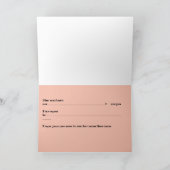 Neue Baby Girl Announctions Card Peach Blume Karte (Innenseite)