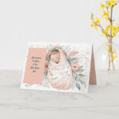 Neue Baby Girl Announctions Card Peach Blume Karte (Gelbe Blume)