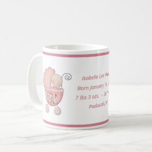 Neue Baby Girl Birl Information Niedlich Baby Carr Kaffeetasse