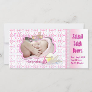 Neue Baby Girl Foto Card Ankündigung