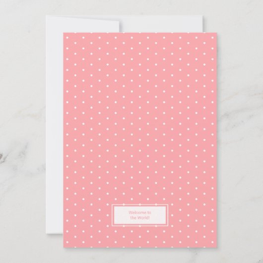 Neue Baby Girl Foto Vorlage begrüßen (Rückseite)