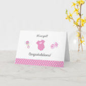 Neue Baby Girl Gratulations Card Karte (Gelbe Blume)