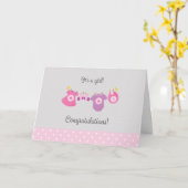 Neue Baby Girl Gratulations Card Karte (Gelbe Blume)