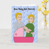 Neue Baby Girl Gratulations Card Karte (Gelbe Blume)