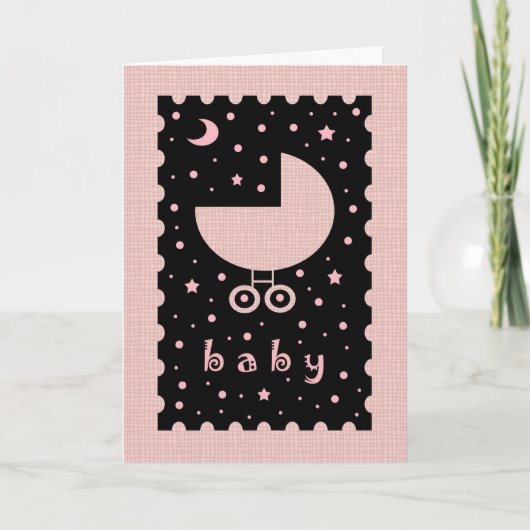 Neue Baby Girl Gratulations Card Karte (Vorderseite)