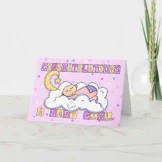 Neue Baby Girl Herzlichen Glückwunsch Karte
