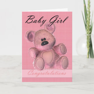 Neue Baby Girl Herzlichen Glückwunsch Karte