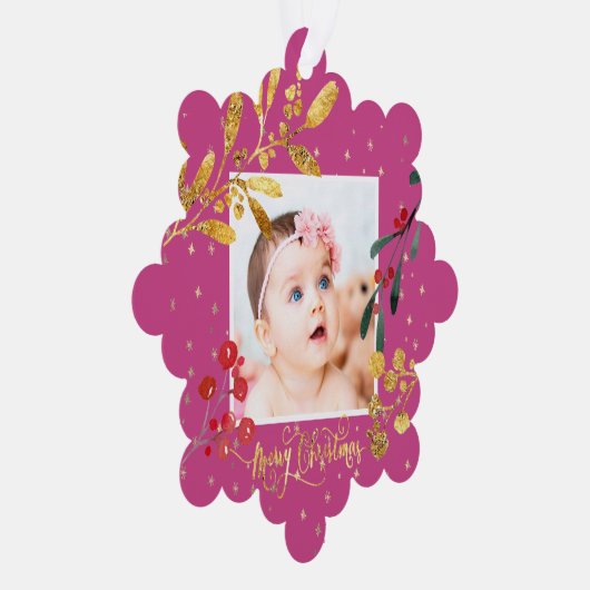 neue Baby Girl Paper Ornament Card (Rechts)