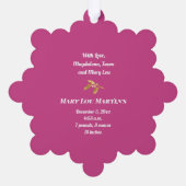 neue Baby Girl Paper Ornament Card (Rückseite)