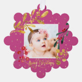 neue Baby Girl Paper Ornament Card (Vorderseite)