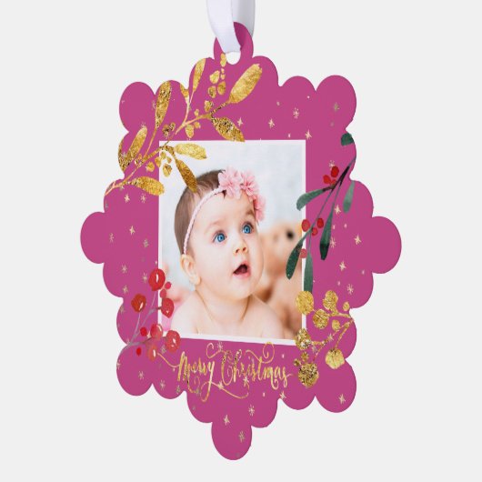 neue Baby Girl Paper Ornament Card (Linke Ecke)