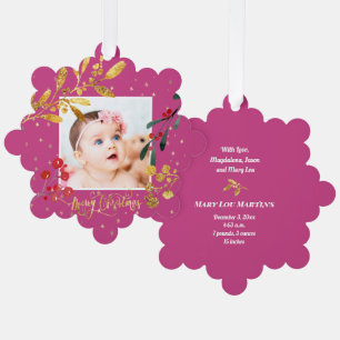 neue Baby Girl Paper Ornament Card Karte