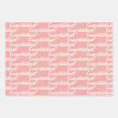 Neue Baby Glückwünsche Blume Geschenkpapier Set (Vorderseite 2)