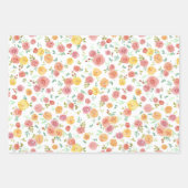 Neue Baby Glückwünsche Blume Geschenkpapier Set (Vorderseite)