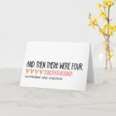 Neue Baby Glückwünsche und dann gab es vier Karte (Gelbe Blume)