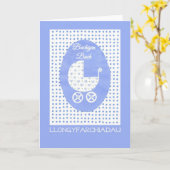 Neue Baby-Glückwünsche: Waliser-Gruß Karte (Gelbe Blume)