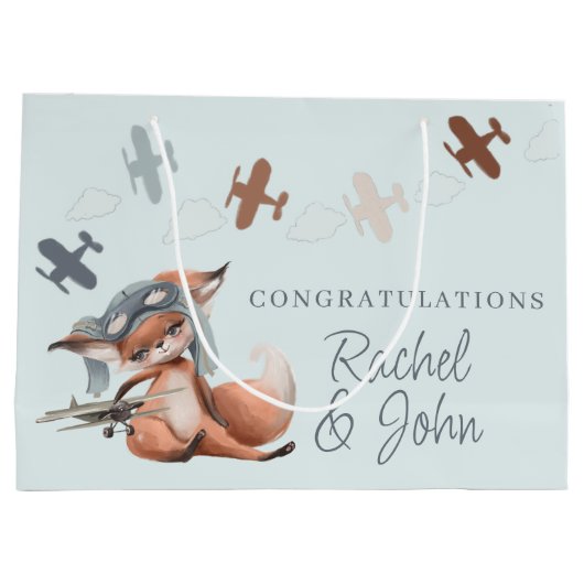 Neue Baby Gratulationen Geschenktasche Große Geschenktüte (Rückseite)