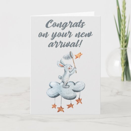 Neue Baby-Gratulationskarte Karte (Vorderseite)