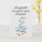 Neue Baby-Gratulationskarte Karte (Gelbe Blume)