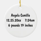 Neue Baby Keepake-Ornament Keramik Ornament (Hinten)