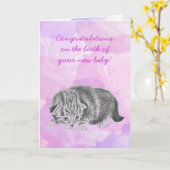 neue Baby lustige Grusskarte Karte (Gelbe Blume)