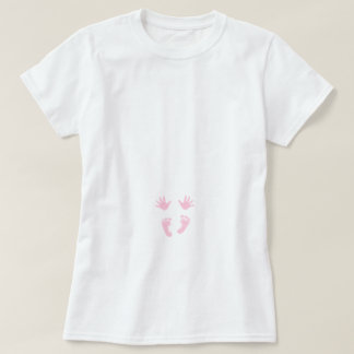 Neue Baby-Mädchen-Rosa-Hände und Füße T-Shirt