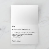 Neue Baby Pledge Card Karte (Innenseite)