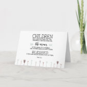 Neue Baby Scripture Verse mit Pfeilen Karte (Vorderseite)