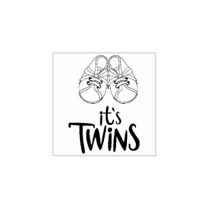 Neue Baby Shower Twins Gummistempel