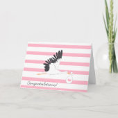 Neue Baby Storch Gratulations Card Karte (Vorderseite)